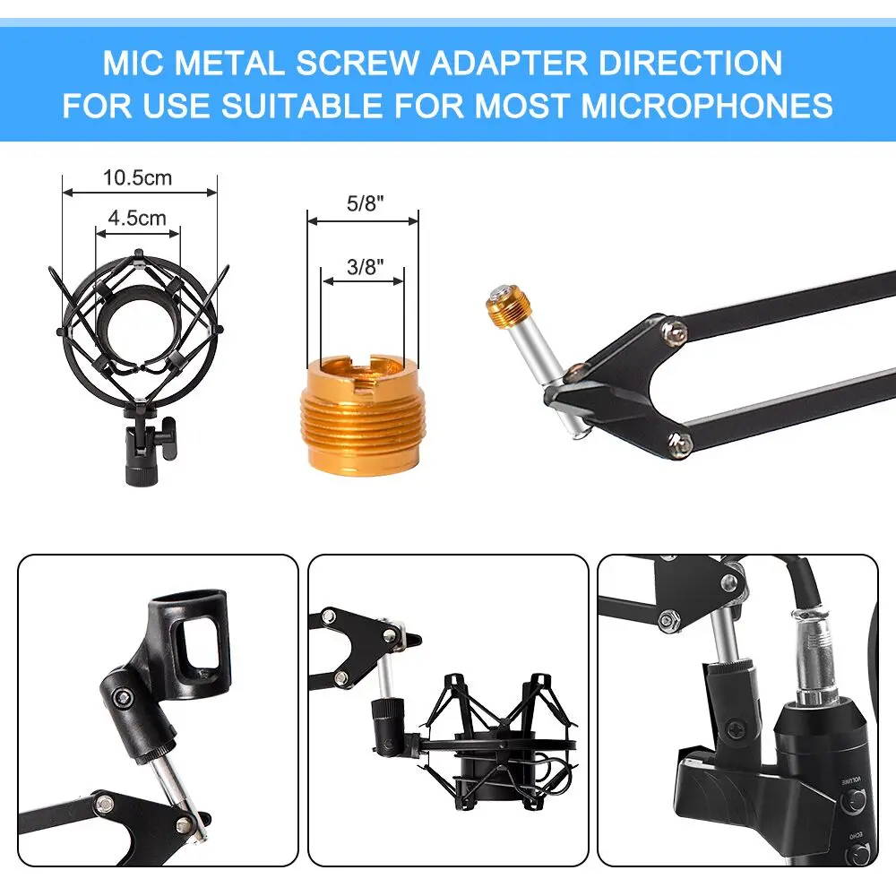 

Microphone Scissor Arm Stand Bm800 Holder Tripod Microphone Stand F2 With A Spider Cantilever Bracket Universal Shock Mount