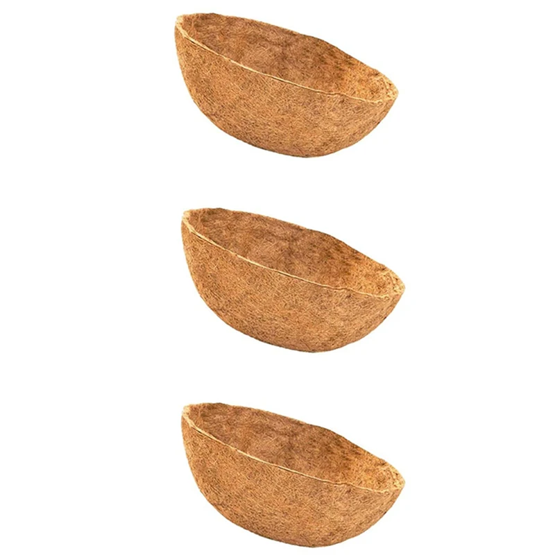 

3 Packs of 14inch Hanging Baskets with Cocoa Liner Replacement for Hanging Flowers/Vegetables