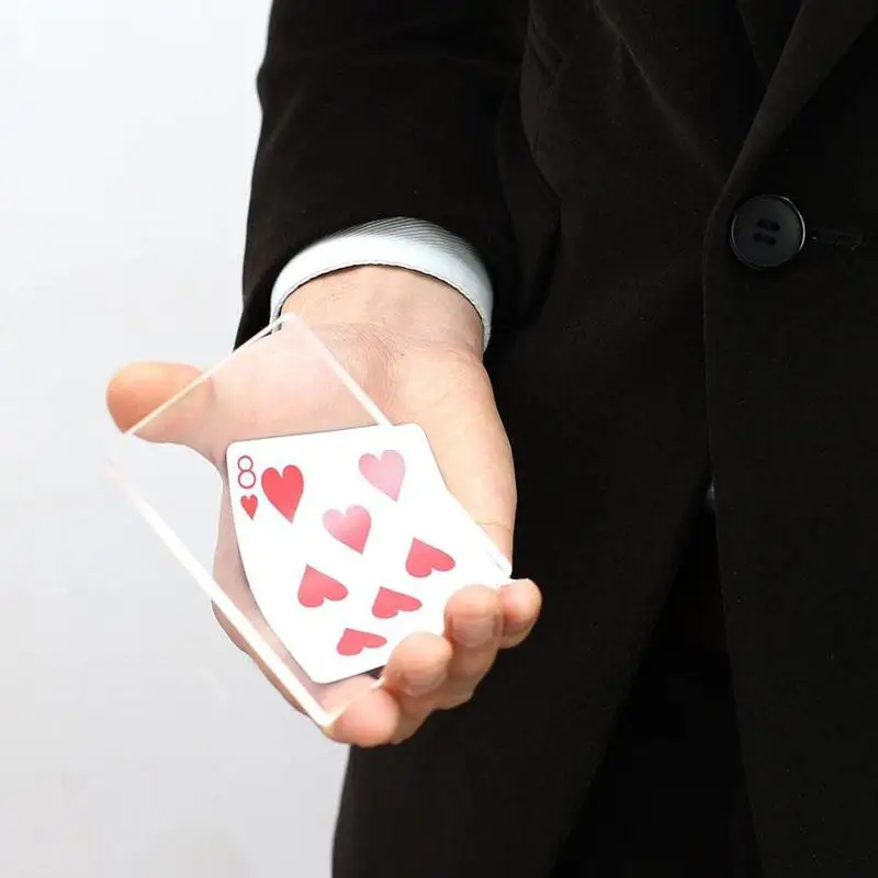 

Glass Card Deck, Ice Bound, Card Tricks, Close Up, Illusions, Accessories, Gimmicks Magician Poker Clear Block