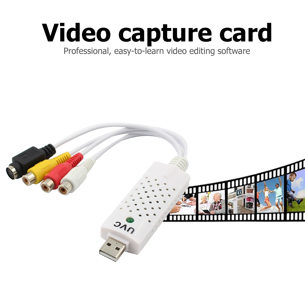 Портативная Карта видеозахвата USB 2 0 адаптер VHS в DVD для Win/10/8/7 Mac IOS|Карты видео- и