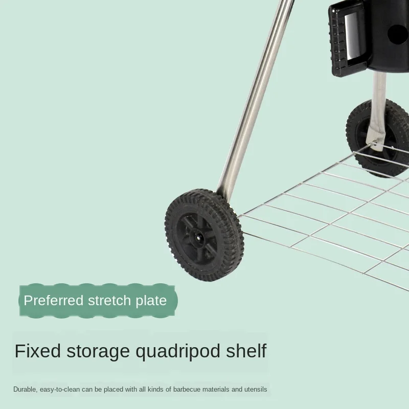 

22 Inch Basketball Type Outdoor Grill, Stainless Steel Charcoal Grill, Easy To Carry BBQ Grill