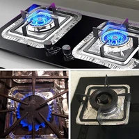 10pcs aluminum foil gas stove cleaning protection pad high temperature resistant anti fouling stovetop burner protect cover mats