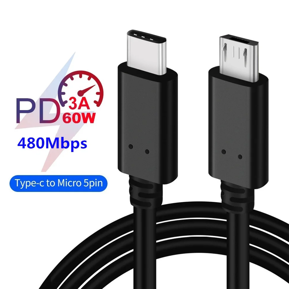 

USB Type C к Mirco USB 5Pin кабель для быстрой зарядки и передачи данных для Nokia N1 Huawei Samsung Xiaomi USB3.1