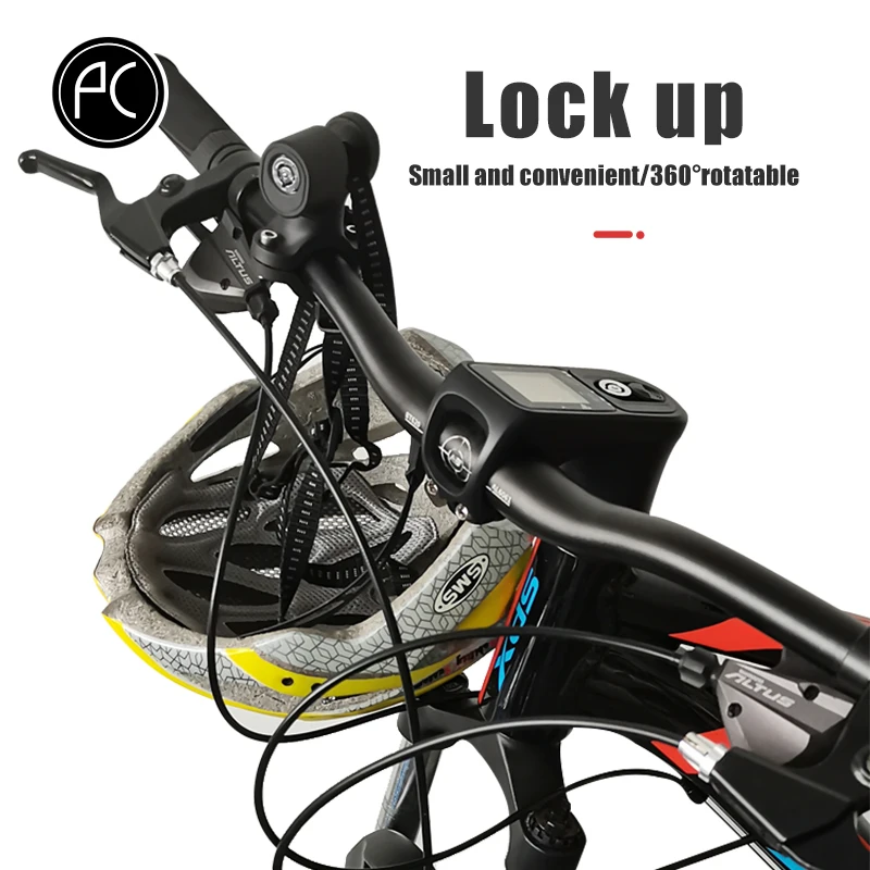 PCycling Bicycle Lock Motorcycle Motorbike Accessories Universal Helmet Anti-Theft Security Handlebar Bar Clamp Bracket |