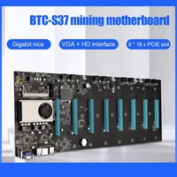 btc s37 motherboard miner motherboard ddr3 8xpcie 16x gigabit network rj45 port for miner bitcoin mining btc motherboard