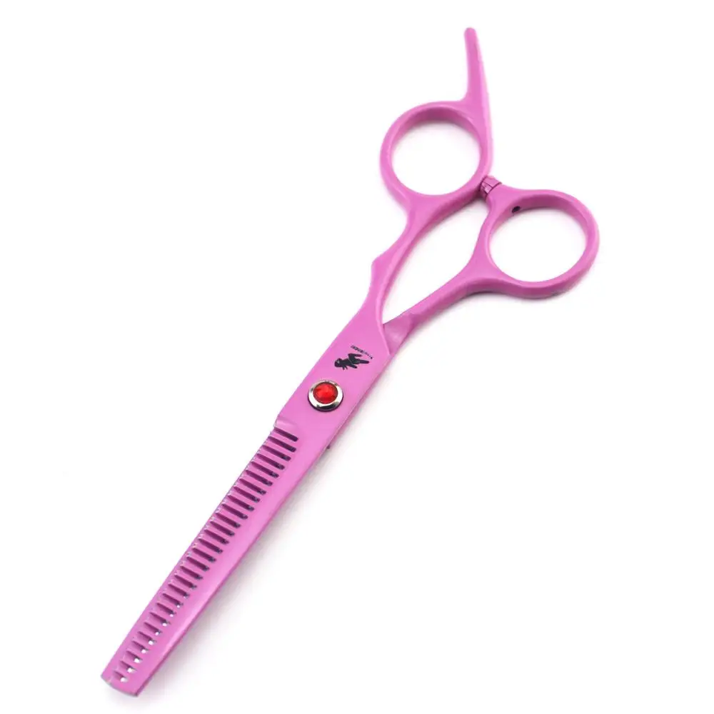 Розовый Профессиональный 6 0 дюймов ножницы для стрижки волос Япония 440C стали