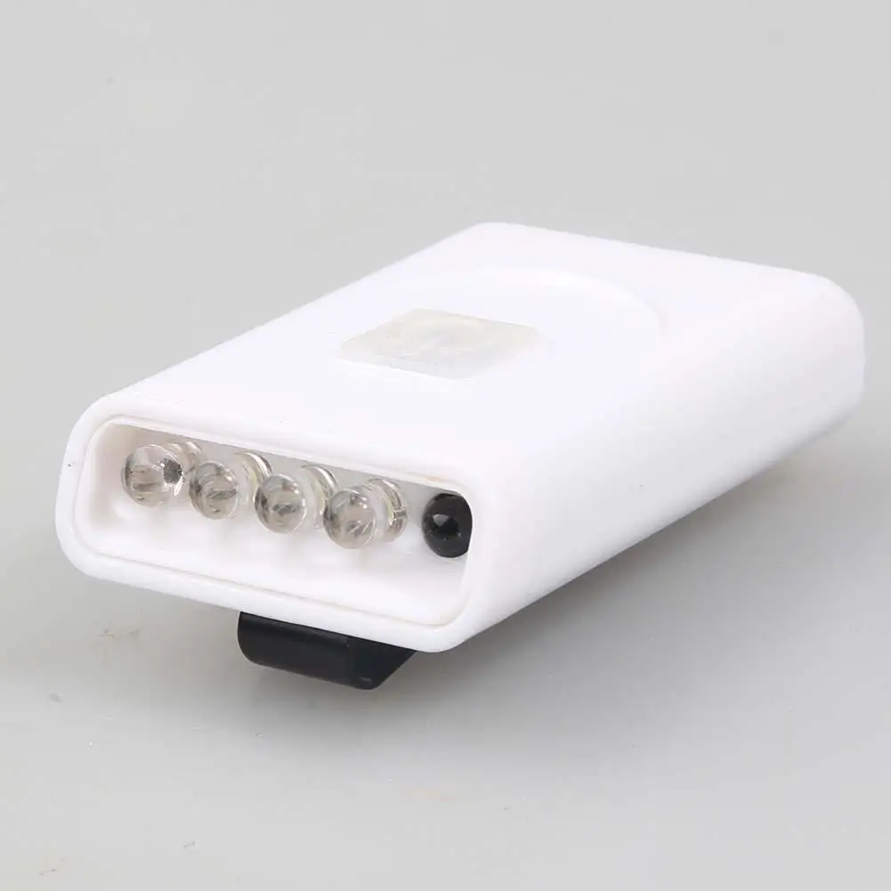 Перезаряжаемый 5LED с яркими полями светильник голова Кепка шапка лампа USB