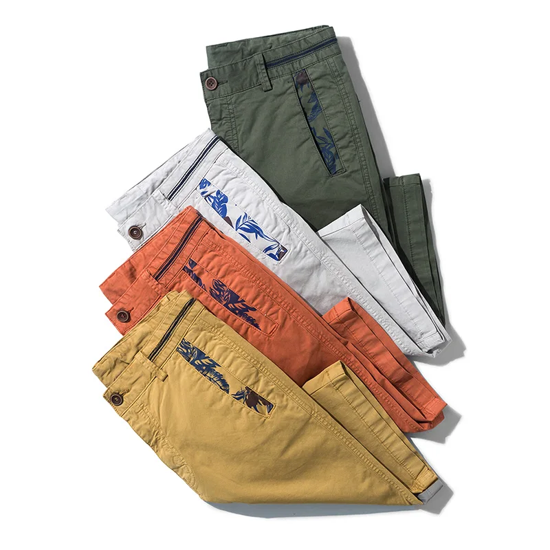 

Huncher Shorts Men 2021 Summer Beach Shorts Casual Cotton Pants Side Embroidery Plus Size Fashion Joggers Orange Shorts For Mens