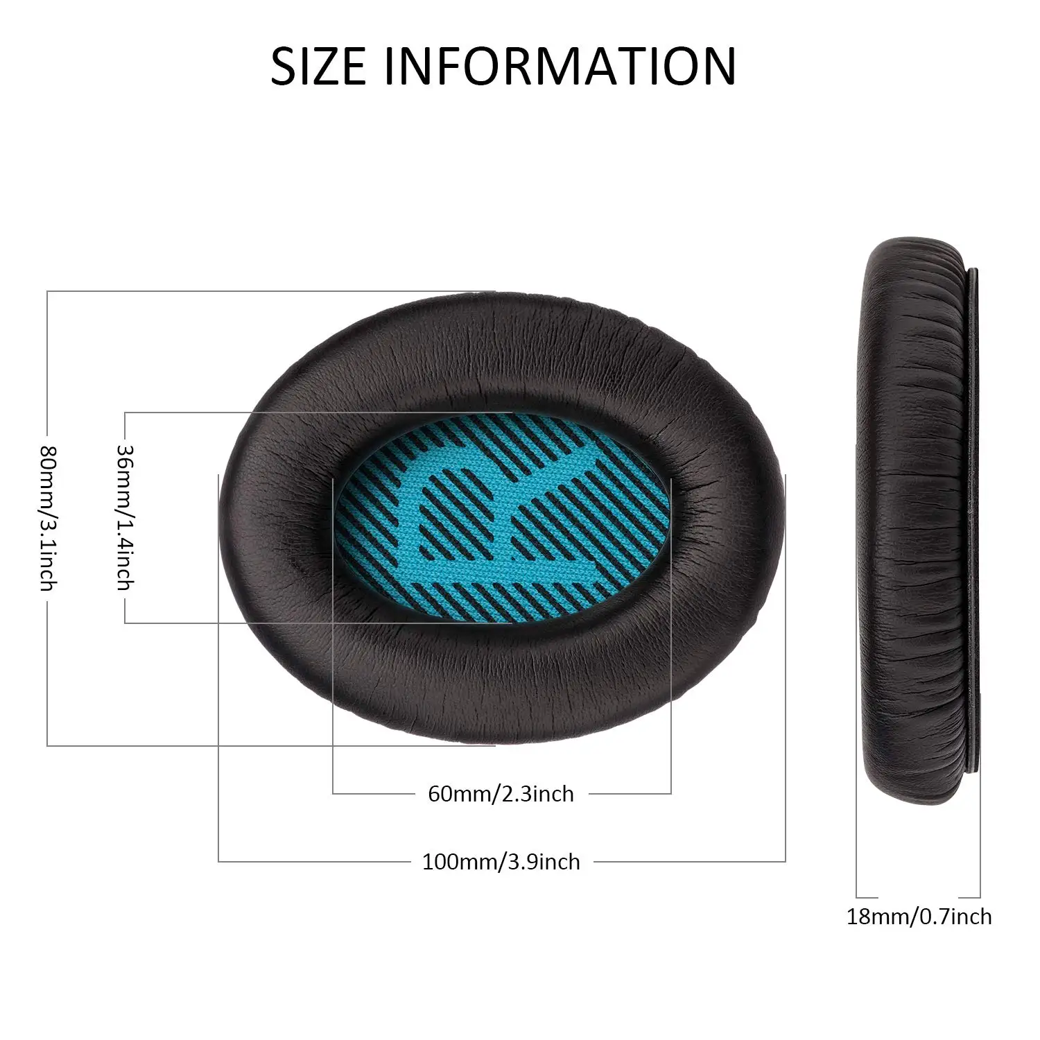 Сменные мягкие губчатые амбушюры для наушников BOSE QC2 QC25 QC35 QC15 AE2 SoundLink SoundTrue Around-Ear II