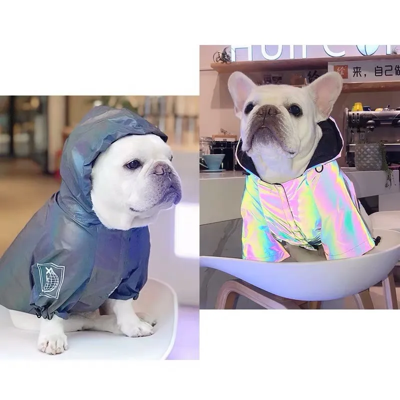Светоотражающая уличная куртка с изображением французского бульдога ветровка
