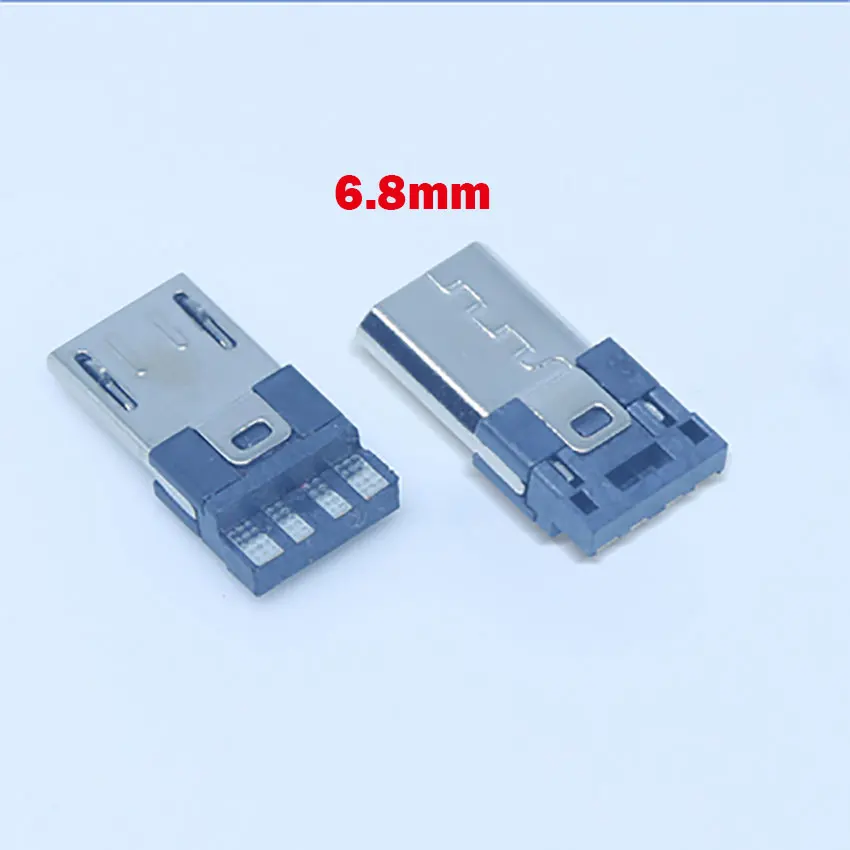 10 шт. 2-контактный4-контактный разъем Micro USB, штекер, разъем порта, Концевая заглушка, штекеры для Samsung, Huawei, сделай сам (art.: 3920b95eaa474) - 3920b95eaa474
