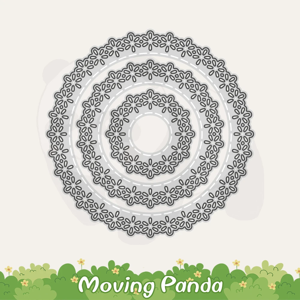 Новинка Круглый кружевной металлический шаблон для высечки украшения