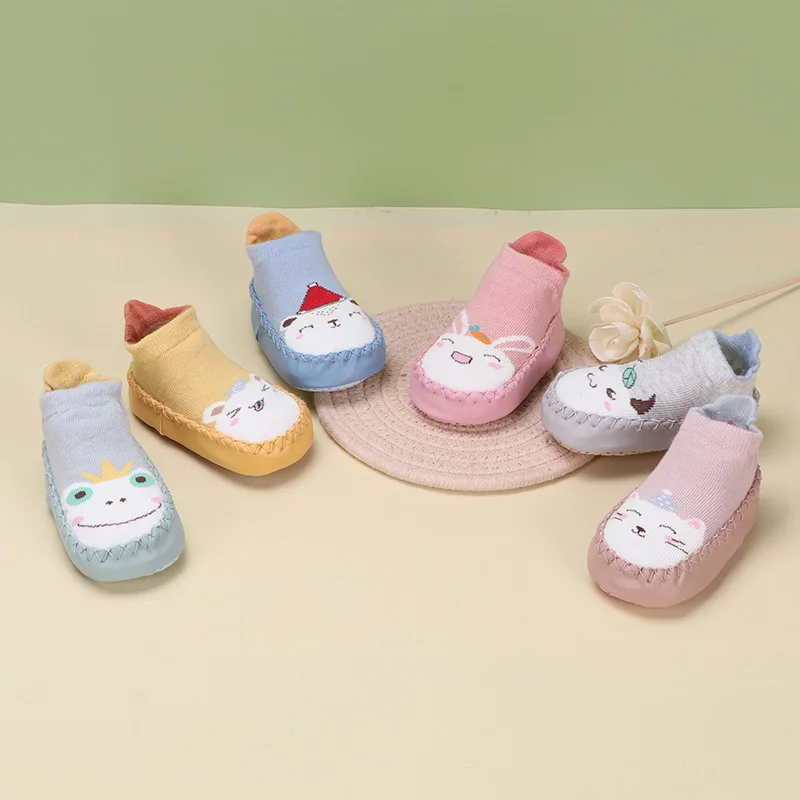 Носки-носки для новорожденных х/б с резиновой подошвой | Детская одежда и обувь