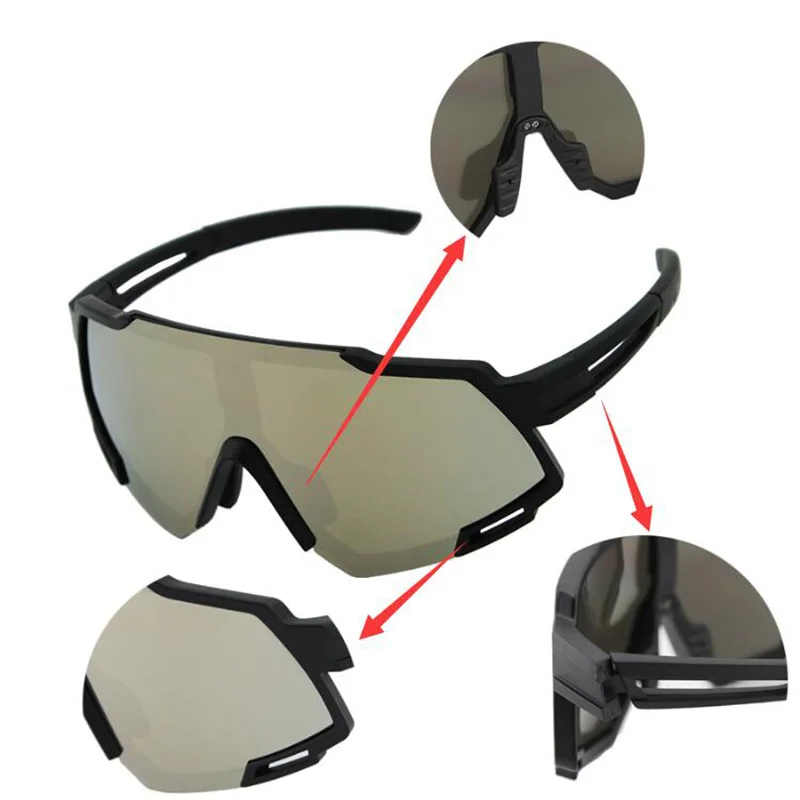 5 линз Новые велосипедные очки горные поляризованные солнцезащитные для спорта
