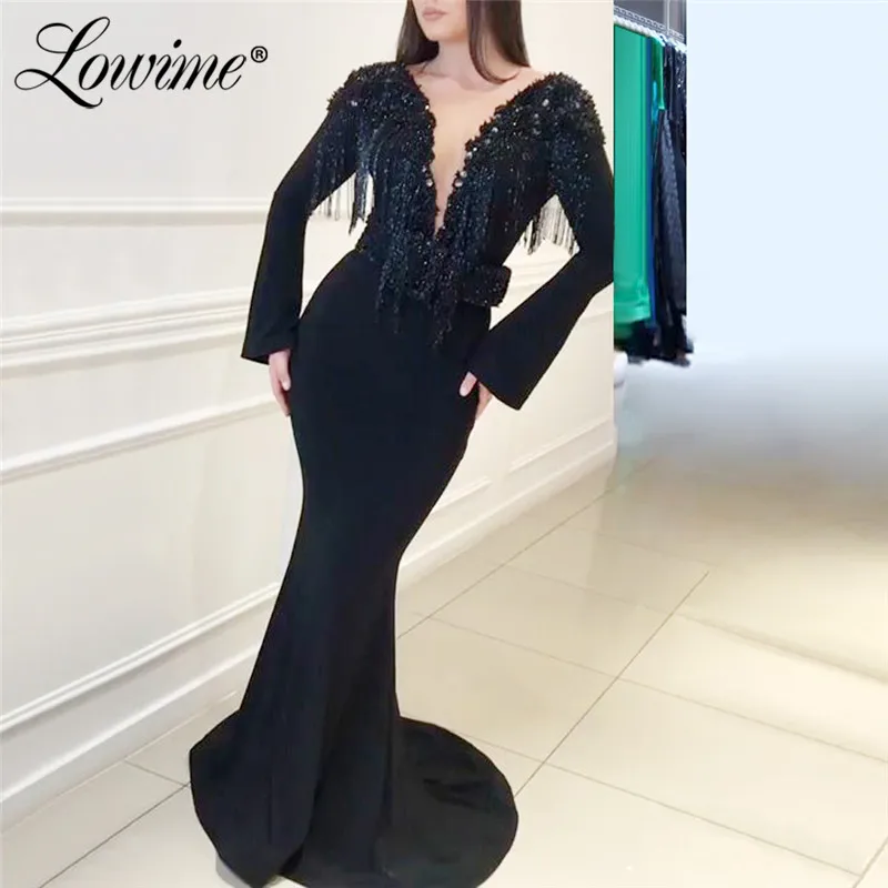 Сексуальное платье с открытой спиной для выпускного вечера черные вечерние