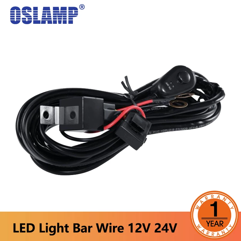 

Комплект жгутов проводов Oslamp, 2 м, 12 В, 40 А, реле включения/выключения предохранителя, подключение для 12 В, 24 В