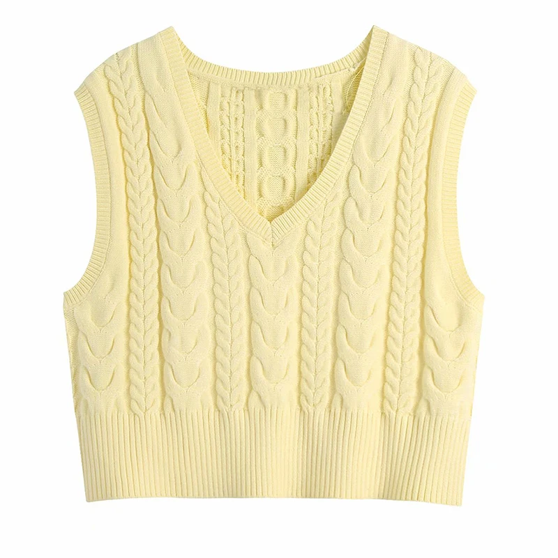 

Autumn Winter Knitted Vests Sweater Women Solid V-neck Loose Plus Size Pullovers Vests Knitting Jumper Two Colors