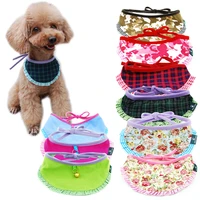 dog cat bandana plaid adjustable scarf washable strap collar for cats puppy pet accessories for small medium large dog supplies