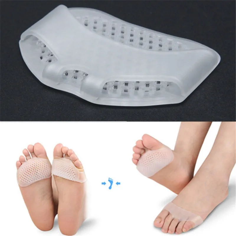 

Pro Silicone Forefoot Pads Orthotics High Heels Invisible Insole Cushions Anti-slip Half Yard Pad Insoles Pain Relief 1 Pair
