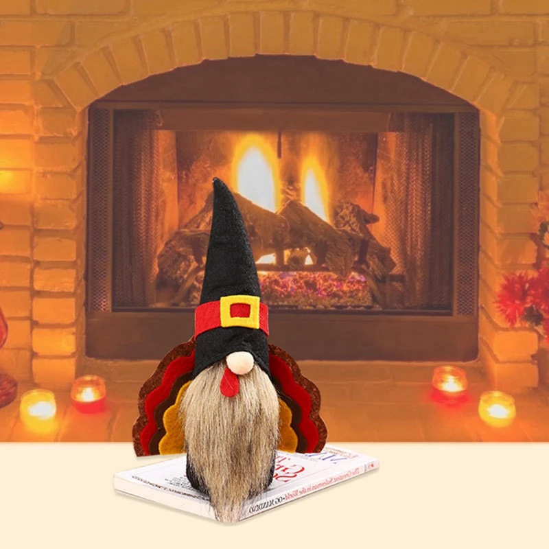 Плюшевые украшения Мистер и миссис на День Благодарения Гном-2 шт. индейки гномы