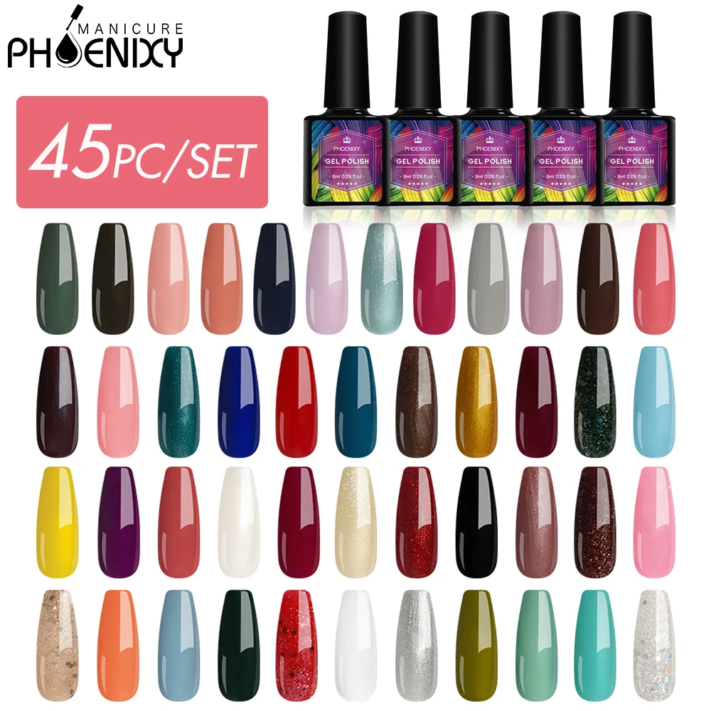 все для ногтей и дизайна гель лак неон лаки набор 40 шт лаков 20шт маникюра нюд