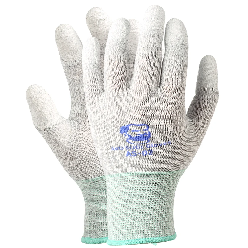 

MECHANIC Repairman Gloves Anti-Static Carbon Fiber PU Insulation Coating Finger Protective Electronic Oil-Proof Gloves