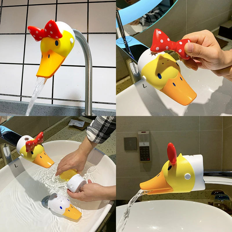 

Cute Animals Water Tap Faucet Extender Children Kids Washing Hand Helper Faucet Aerator Water Diffuser Kids Bathroom Accessories