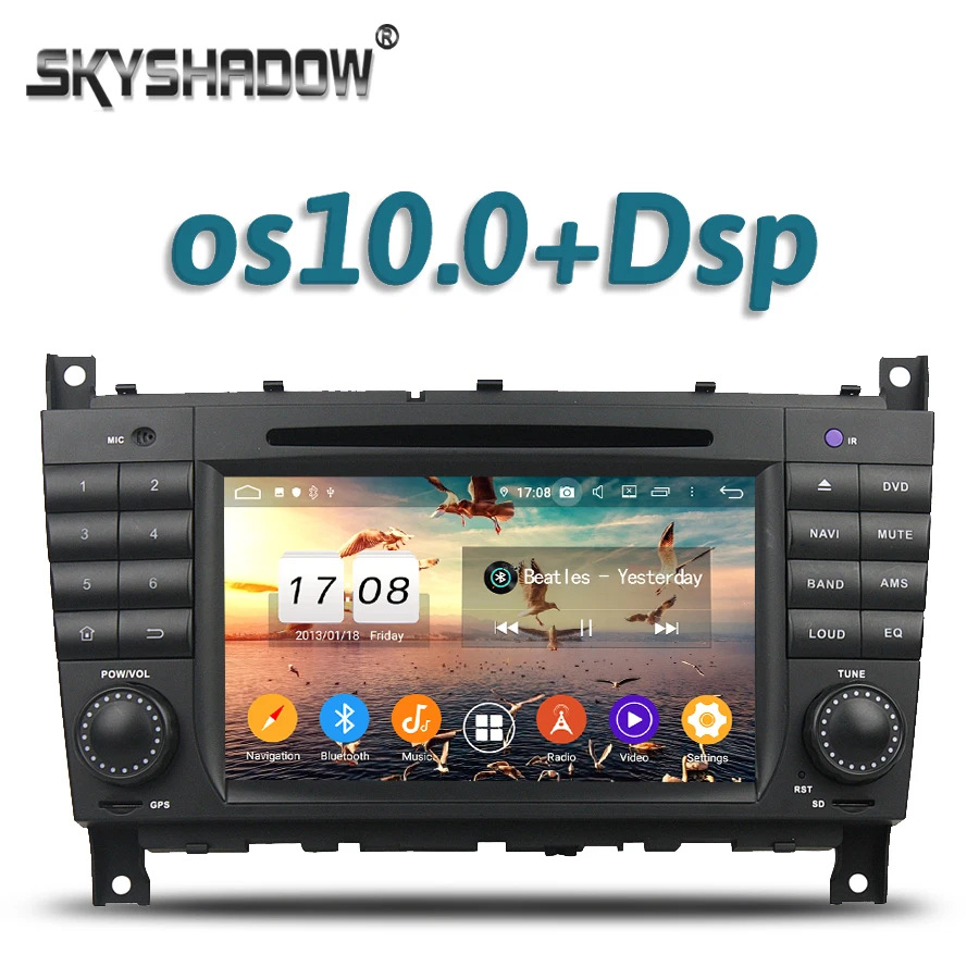 DSP TDA7851 Android 10 4 Гб ОЗУ 32G автомобильный DVD плеер Wifi Bluetooth 5 0 RDS радио GPS карта для Benz W203