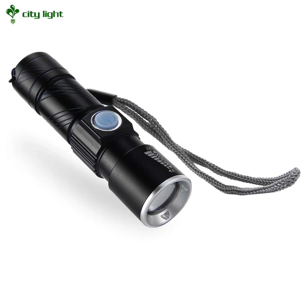 Мини светодиодный фонарик масштабируемый 5 Вт 500 лм 3 режима USB перезаряжаемая