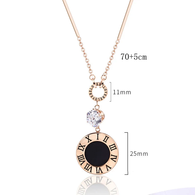 Женское Ожерелье свитер из нержавеющей стали ожерелье с буквами и кубическим