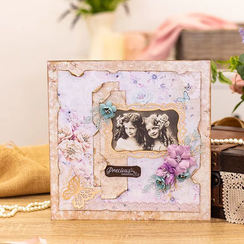 Геометрическая винтажная кружевная оправа в форме рамки металлические Вырубные