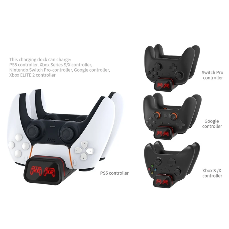 

Dual Fast Charging Dock Station Cradle for PS5 XboxSeriesX/S Switch Pro