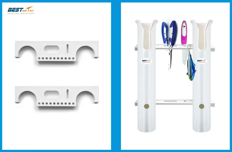 Держатели Для Удочек MATEL из белого пластика 2 трубки для лодки морской рыбалки