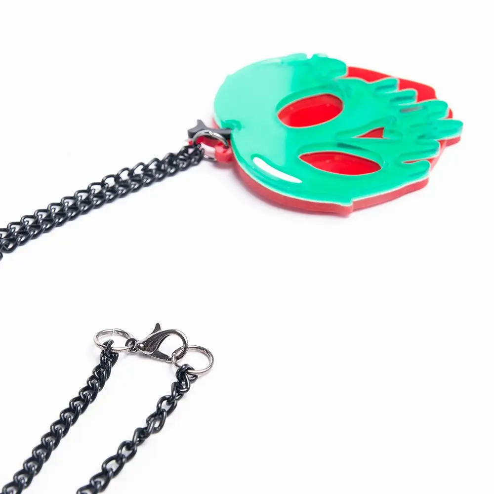 1 шт. креативное Чернильное ожерелье с кулоном-яблоком преувеличенная