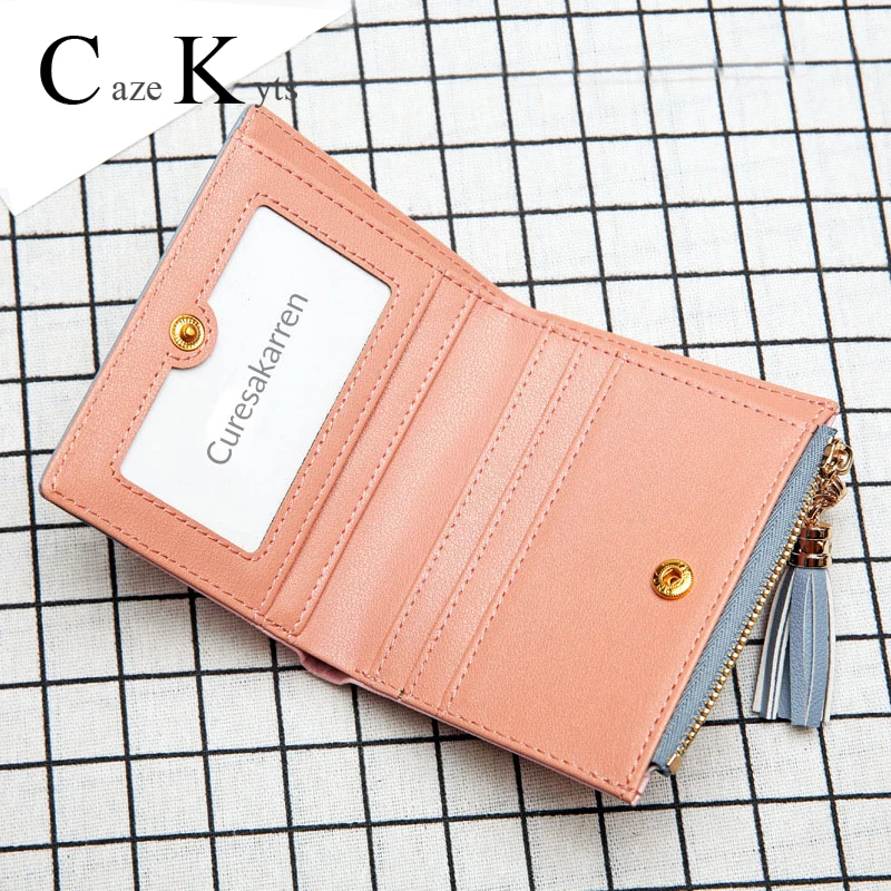 Новинка женский короткий кошелек Женский на молнии модная новая Корейская