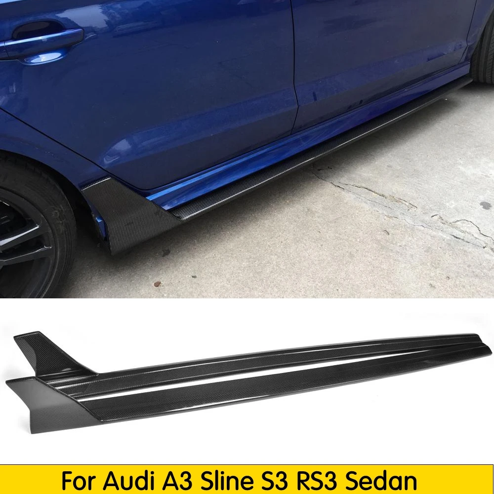Карбоновые боковые юбки бампер фартуки для Audi A3 Sline S3 седан 4 двери не A3 стандарт