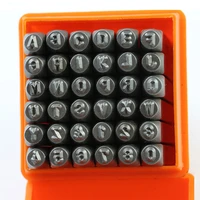 36 pcs stainless steel letter number stamps punch set hardened metal leather craft stamp tools kit re