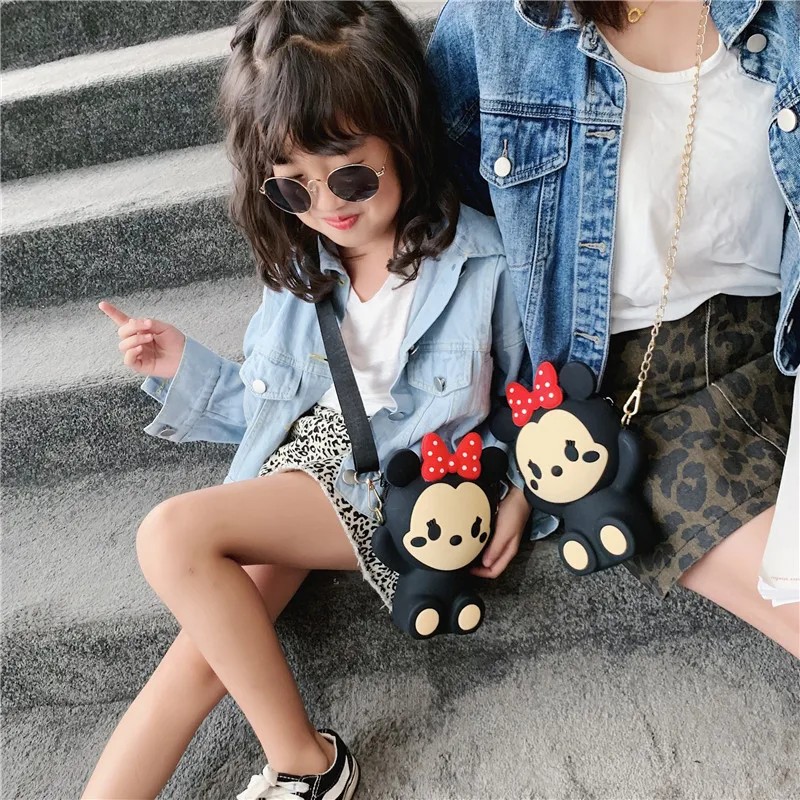 Новая силиконовая сумка Женская милая девочка из мультфильма мессенджер модная