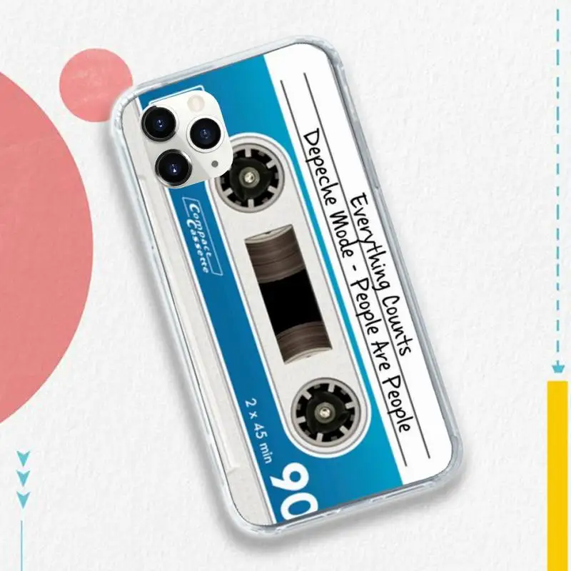 

Retro Magnetic tape pattern Phone Case for iPhone 11 12 mini pro XS MAX 8 7 6 6S Plus X 5S SE 2020 XR