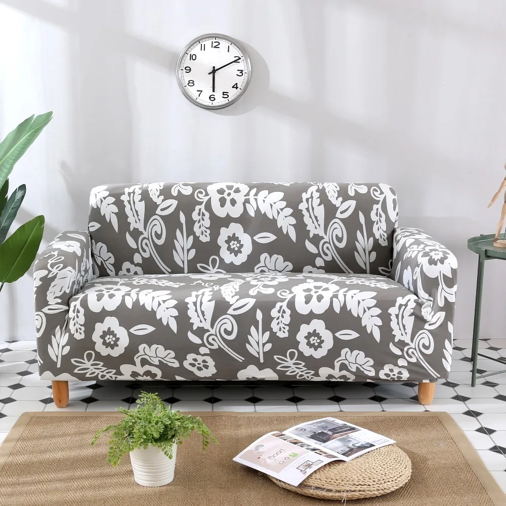 

Однотонный чехол для дивана с тиснением, растягивающийся чехол серого цвета для мебели, комплект чехлов для мебели комнаты из полиэстера для дивана, дивана, 2018