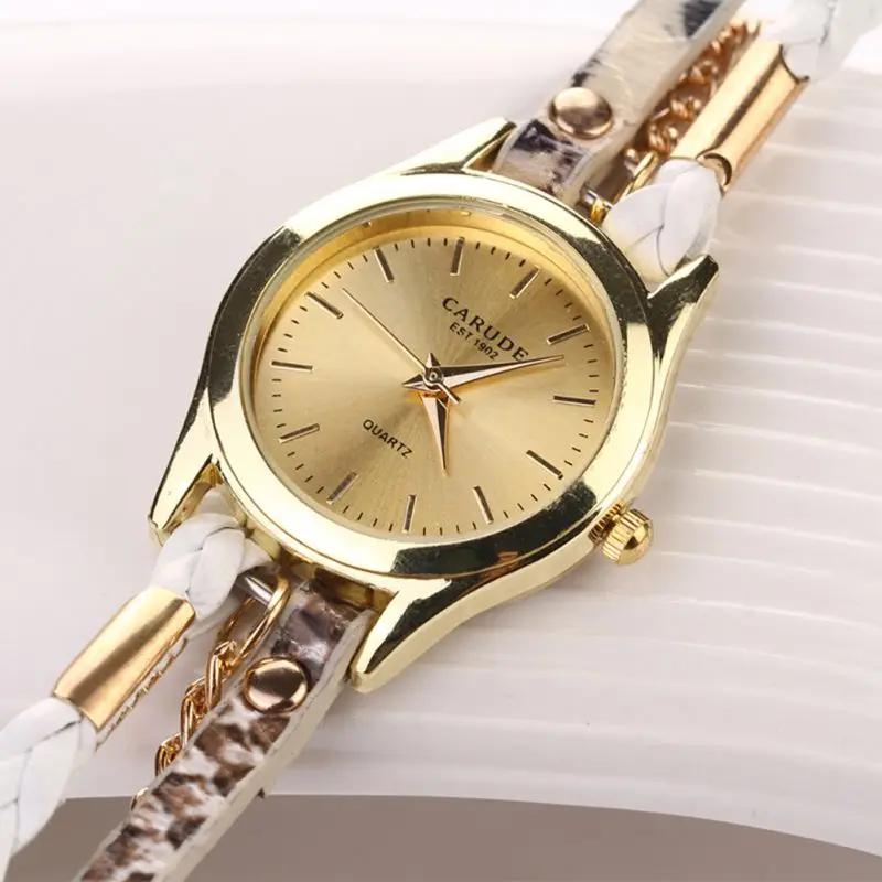 Женские часы с леопардовым принтом многослойный ремешок леопардовая полоска