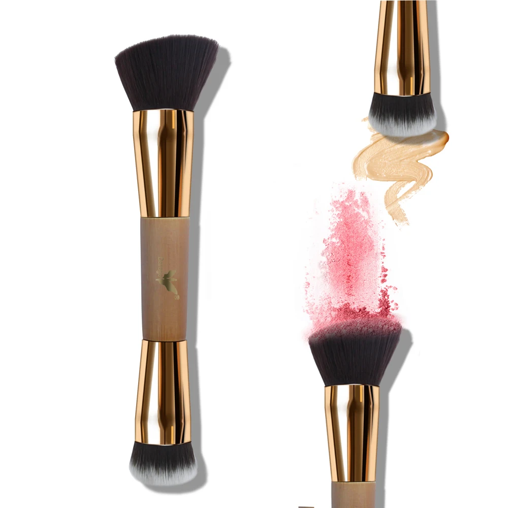 Кисть для пудры с двойной головкой румяна основа макияжа кисть контуринга