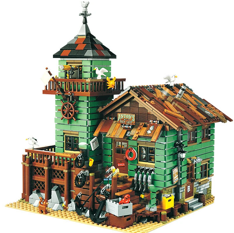 Lepinblocks 16050 старый Рыболовный магазин серия MOC совместима с LEGOin 21310 набор