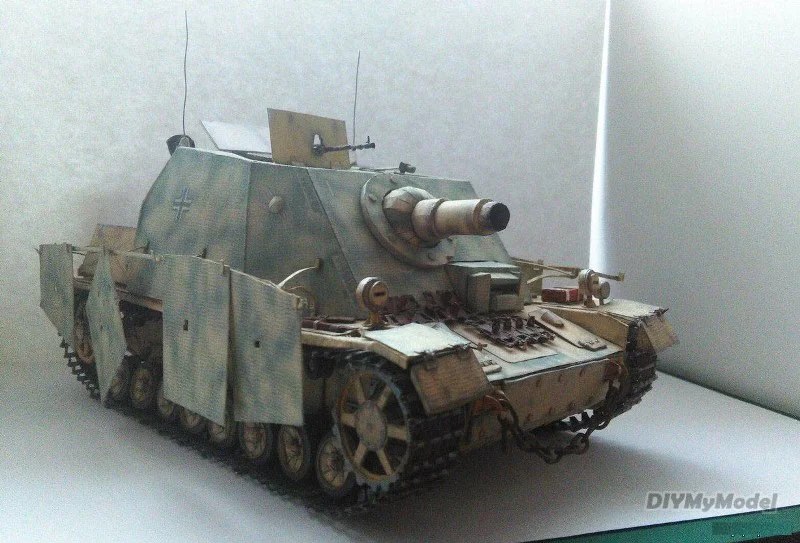 DIYMyModeI GPM + 248 sturmpanzer IV, manualidades DIY, KIT de modelismo de papel, rompecabezas de juguete hechos a mano, regalo, utillaje de pel&iacute;cula-4