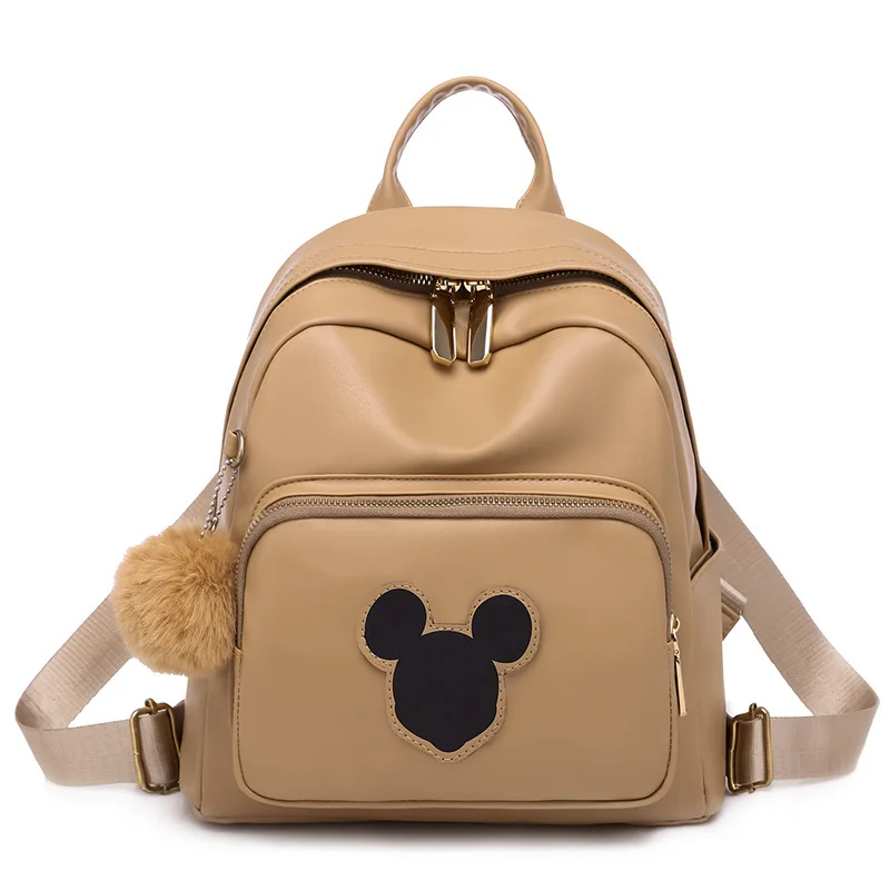 Disney Микки Маус мужская сумка на плечо женский рюкзак из искусственной кожи мультфильм Открытый Дорожный рюкзак Водонепроницаемый студенческий школьный рюкзак сумка