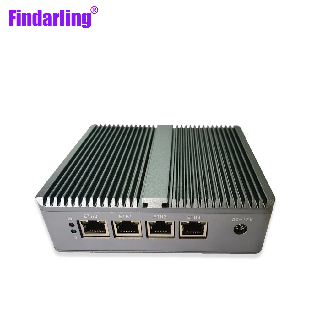 Dual Core CPU E3825 Pfense Mini Router Server PC 4*1000M Intel I211 Lan Support  Linux HD VGA Dual Display Fanless Desktop