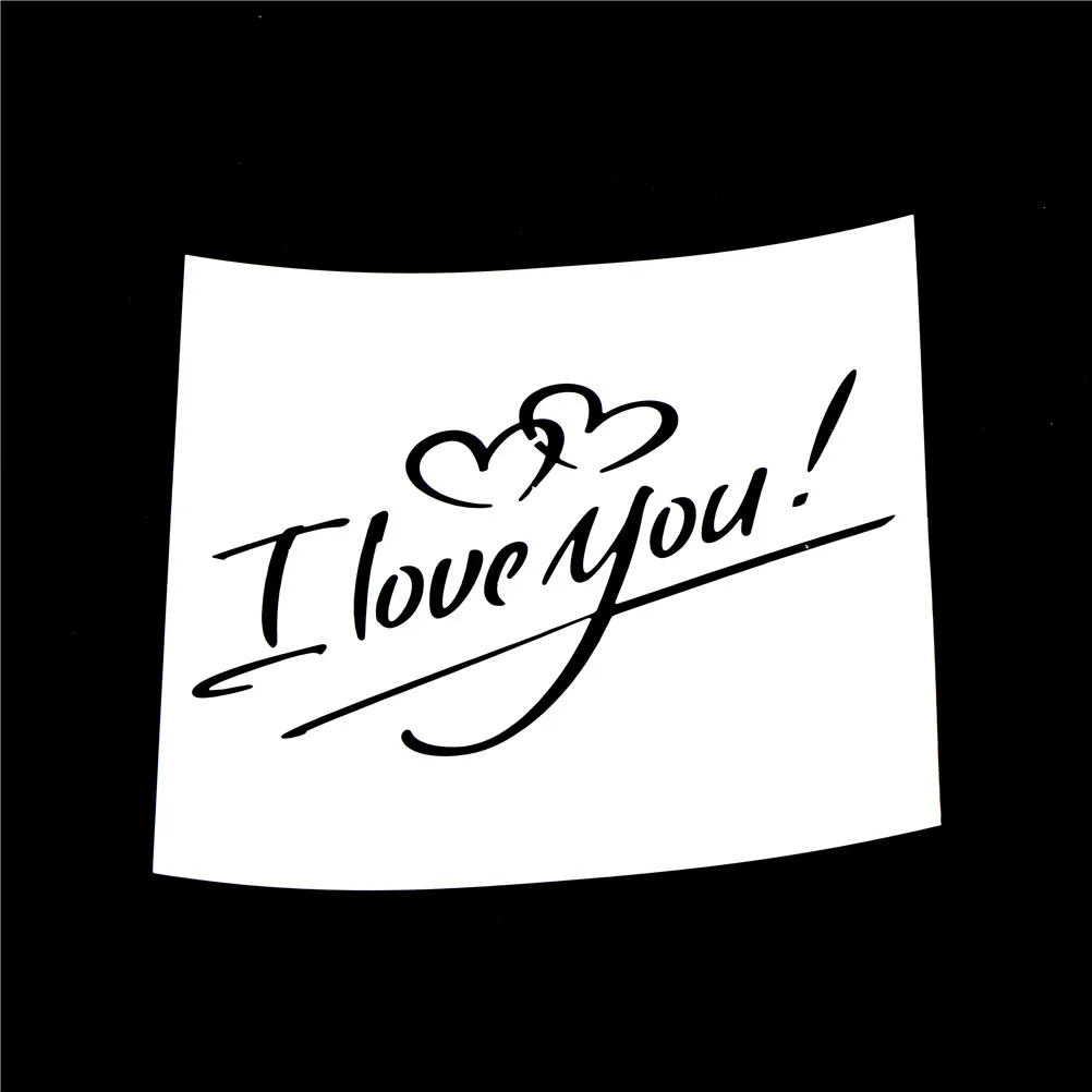 

Heart Shape Plastic Cake Spray Stencils With I Love You Letter Cake Mould