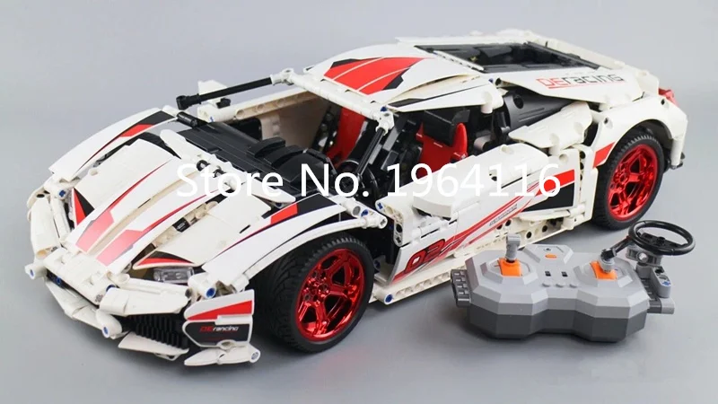 RC model CADA C61018 Technic серия Lamborghin Huracan LP610-4 модель строительные блоки классический MOC Супер гоночный автомобиль игрушки для детей - Цвет: RC model