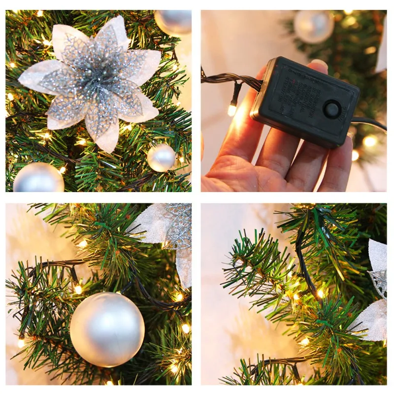 

Xmas Decoration cane family holiday multicolor wreath of floral Christmas ball decorations Christmas party home decor