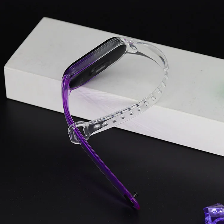 silicone wrist strap for xiaomi mi band 3 4 5 6 bracelet strap watchband transparent smartwatch band replacement wristband watch free global shipping